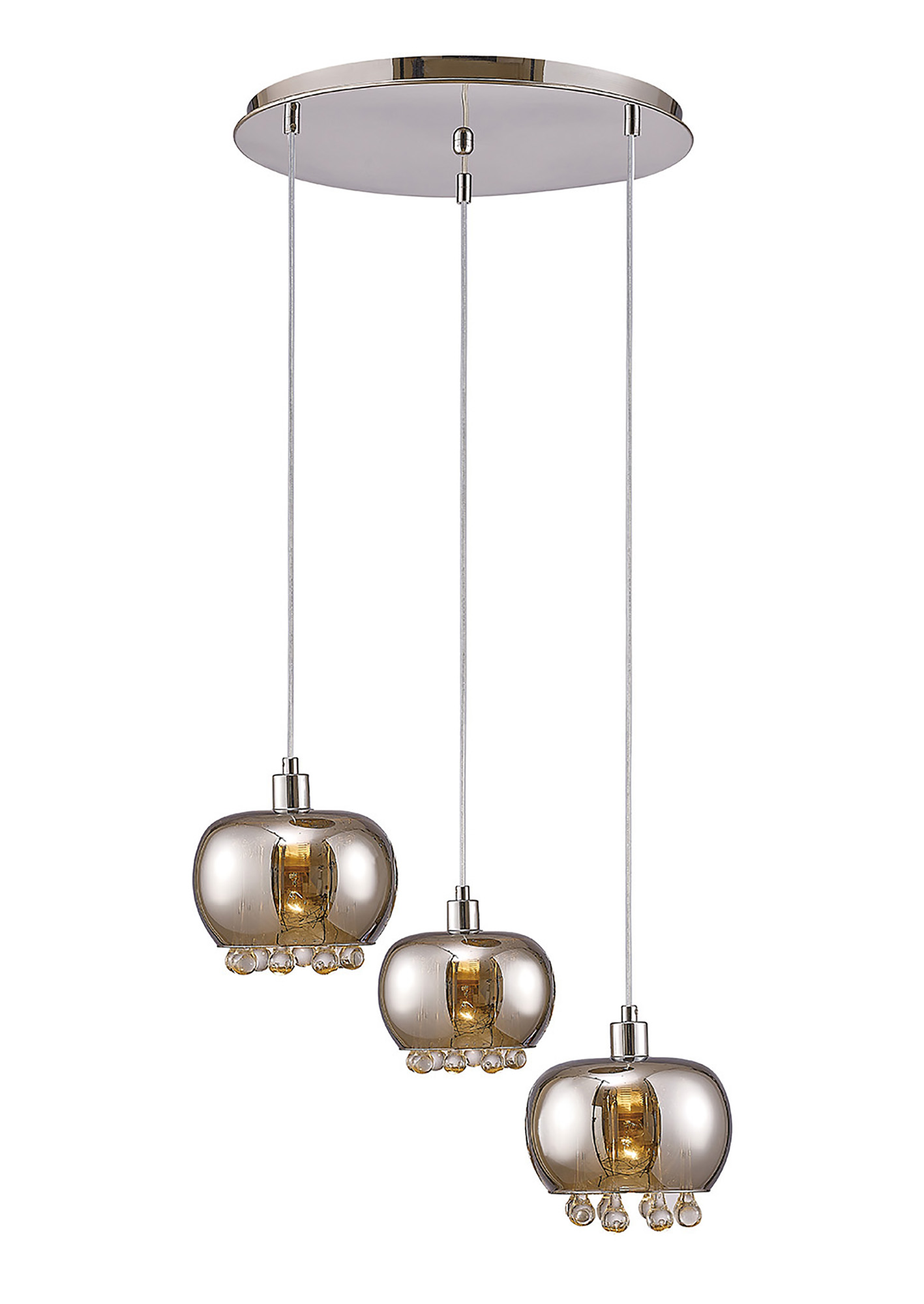 IL31601  Pandora Glass Pendant 3 Light